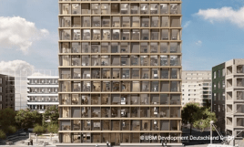 Timber Peak Holz-Hybrid-Hochaus im Zollhafen Mainz