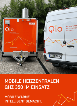 Mobile Heizzentrale QHZ 350 im Einsatz
