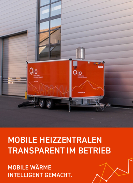 Mobile Heizzentrale Transparent im Betrieb