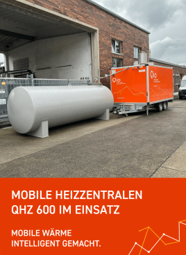 Mobile Heizzentrale QHZ 600 im Einsatz