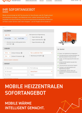 Mobile Heizzentralen Sofortangebot