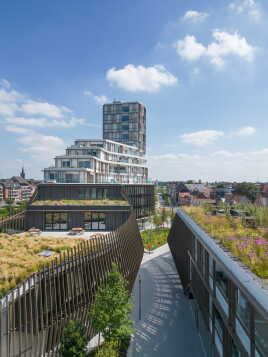 Stadtentwicklung mit grüner Perspektive beim Projekt Roelevard im belgischen Roeselare.