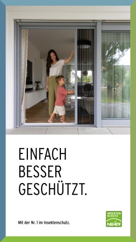 Platzsparend, kinderleicht und sicher: das Neher Plissee.