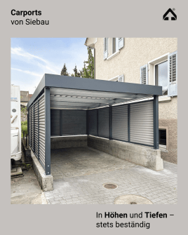 Carports für Höhen und Tiefen von Siebau