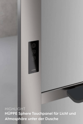 HÜPPE Sphere: Die Dusche mit integriertem Touchpanel