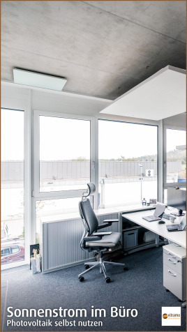 Gewerbeimmobilie effizient INFRAROT heizen mit PV-Strom
