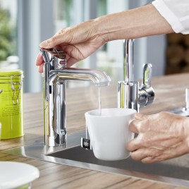 Kochendes Wasser aus der Armatur