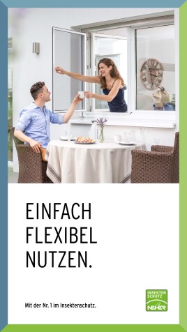 Flexibler Insektenschutz – Dreh- und Pendelfenster von Neher