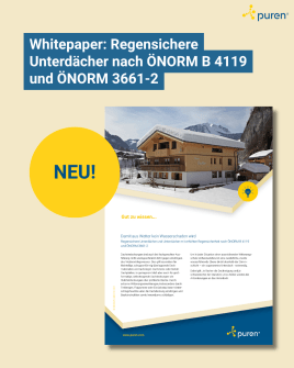 Regensichere Unterdächer nach ÖNORM B 4119 und ÖNORM 3661-2