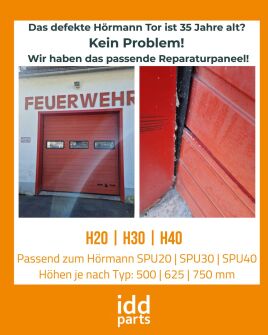 Ein 35 Jahre altes Feuerwehrtor ist defekt und das passende Reparaturpaneel ist noch verfügbar?