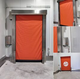 Mehrere DynamicRoll® FRIGO 2 AIR Schnelllauftore für den Tiefkühlbereich installiert.