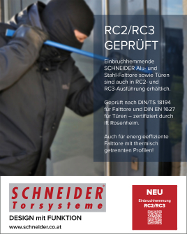 🔒🔐 SCHNEIDER Falttore RC2/RC3 geprüft durch Ift Rosenheim