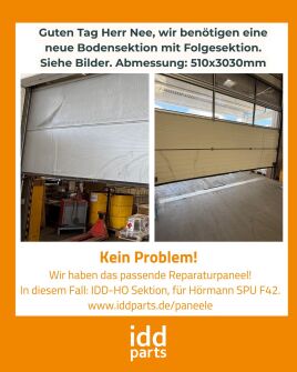 „Wir brauchen eine neue Bodensektion.“ Diese Anfragen erreichen uns nahezu täglich.  Gerade bei älteren Toranlagen wird die Ersatzteilbeschaffung oft zur Herausforderung. Für uns kein großes Problem...