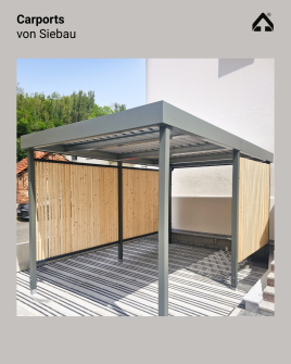 Carports mit Lamellen-Sichtschutz