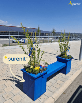 🌱Bepflanzte Sitzbänke aus purenit