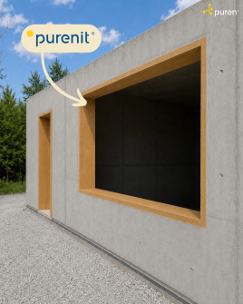 Fenster- und Türlaibungen, ausgeführt mit purenit