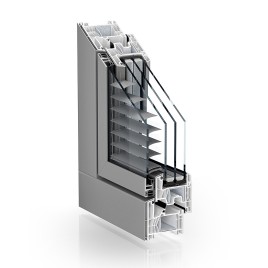 Premium-Fenster KÖMMERLING 76 MD AddOn mit Sicht- und Sonnenschutz