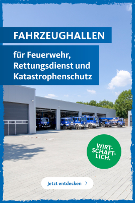 Fahrzeughallen für Feuerwehr, Rettungsdienst und Katastrophenschutz