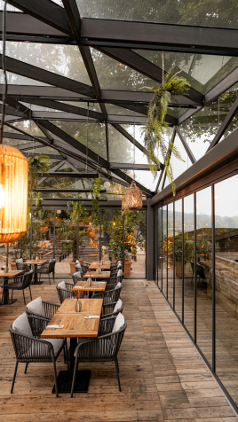 Flexible Verglasung für das Restaurant Fischer am Ammersee
