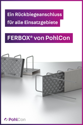 FERBOX® Rückbiegeanschlüsse von PohlCon: Einfacher Anschluss, effizienter Bauablauf