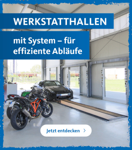Hallenlösungen für Kfz, Service und Industrie