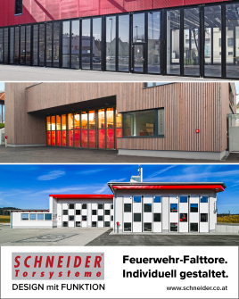 SCHNEIDER Feuerwehr-Falttore. Individuell gestaltet.
