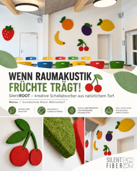 Fruchtige Raumakustik für die Grundschule Nister-Möhrendorf