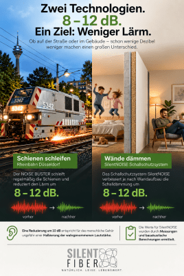 🚊 Schienen schleifen oder Wände dämmen – zwei Technologien, ein gemeinsames Ziel: Weniger Lärm!