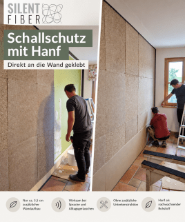 Schallschutz mit Hanf – direkt an die Wand geklebt! 🌿