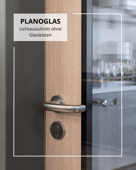 Flächenbündiger Lichtausschnitt bei Türen